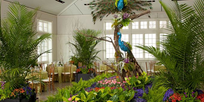 The Paine&#39;s new conservatory features an elaborate floral installation as part of Rooms of Blooms.