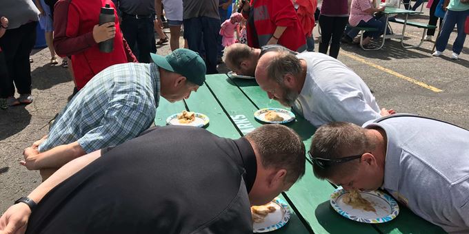 Pepper Pie Eating Contest is always a hit
