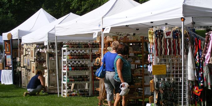 Crafts for every taste are available at the Art in the Park Craft Fair