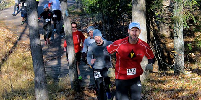 Rivet Run 5K Trail Race at Pattison State Park just outside of Superior.