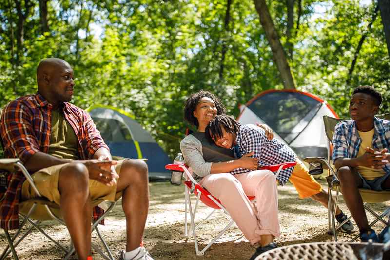 family camping at lake kegonsa