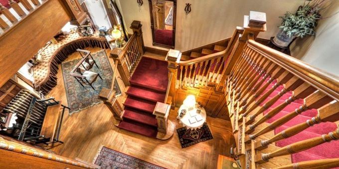 Stairway to ... at the Fargo Mansion Inn.