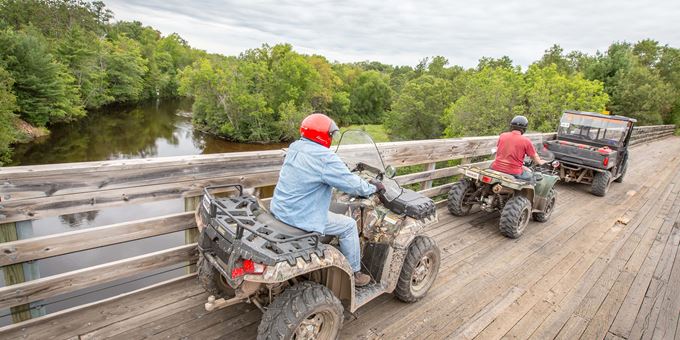 ATV Trail crossing the Namekagon River, part of the St. Croix National Scenic Riverway