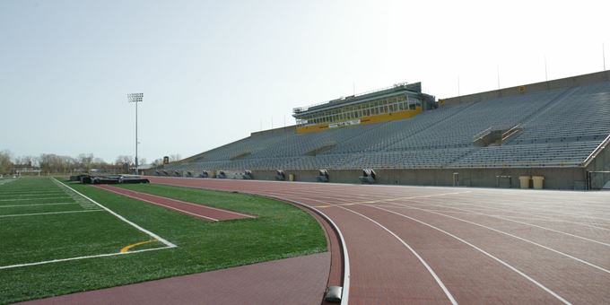 Track and stadium at Oshkosh Sports Complex