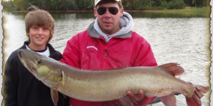 11 year old Parker was guided by John Dettloff to this 47.5&quot; Musky