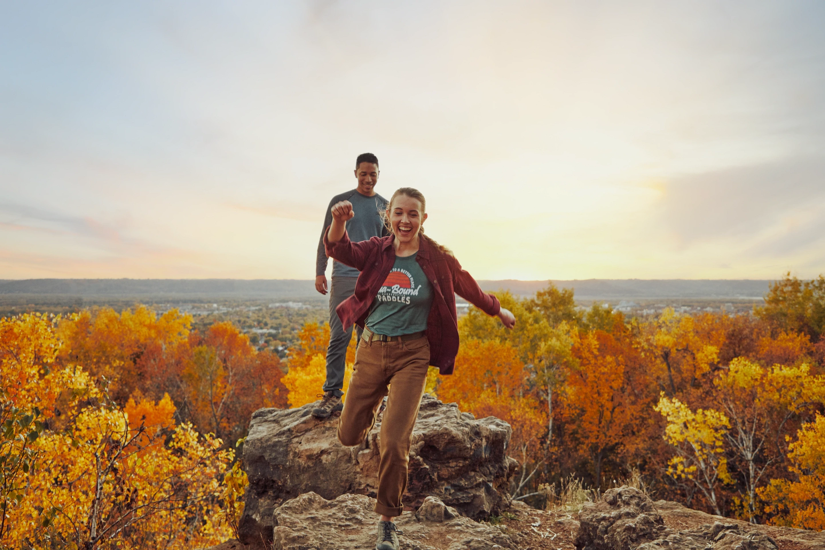 196-Girl Leaps On Rocks-Grandad Bluff Park-Lacrosse 196-Girl Leaps On Rocks-Grandad Bluff Park-Lacrosse