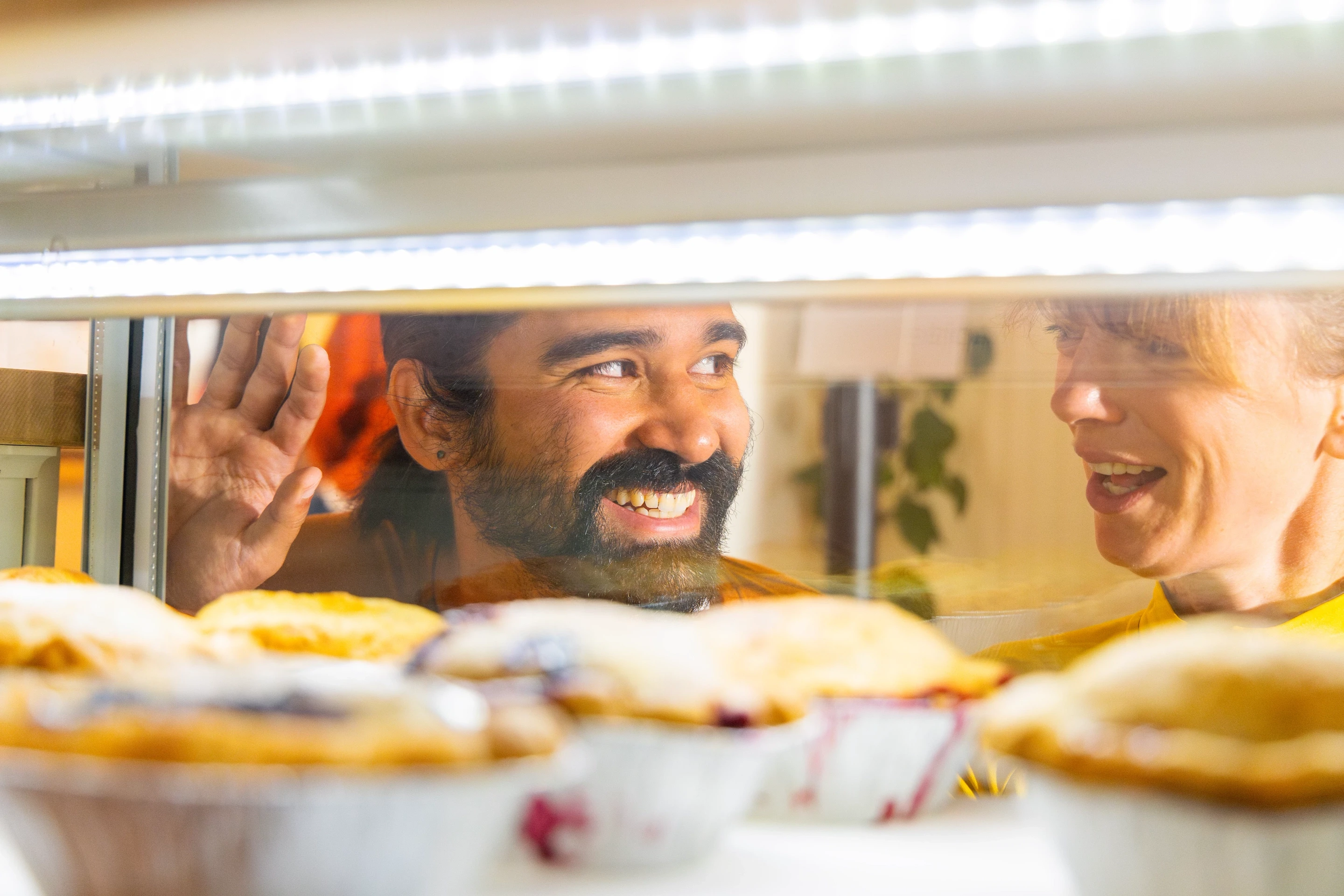 313-Man And Women Look At Pies-Stockholm Pie And General Store-Pepin