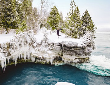 Find Winter Adventure at Cave Point's Ice Formations