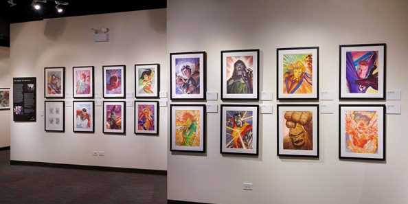 Selection of Ross&#39; Marvelocity works on display.