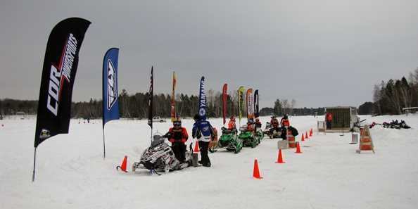 Cor PowerSports Snowmobile Races on Wilson Lake