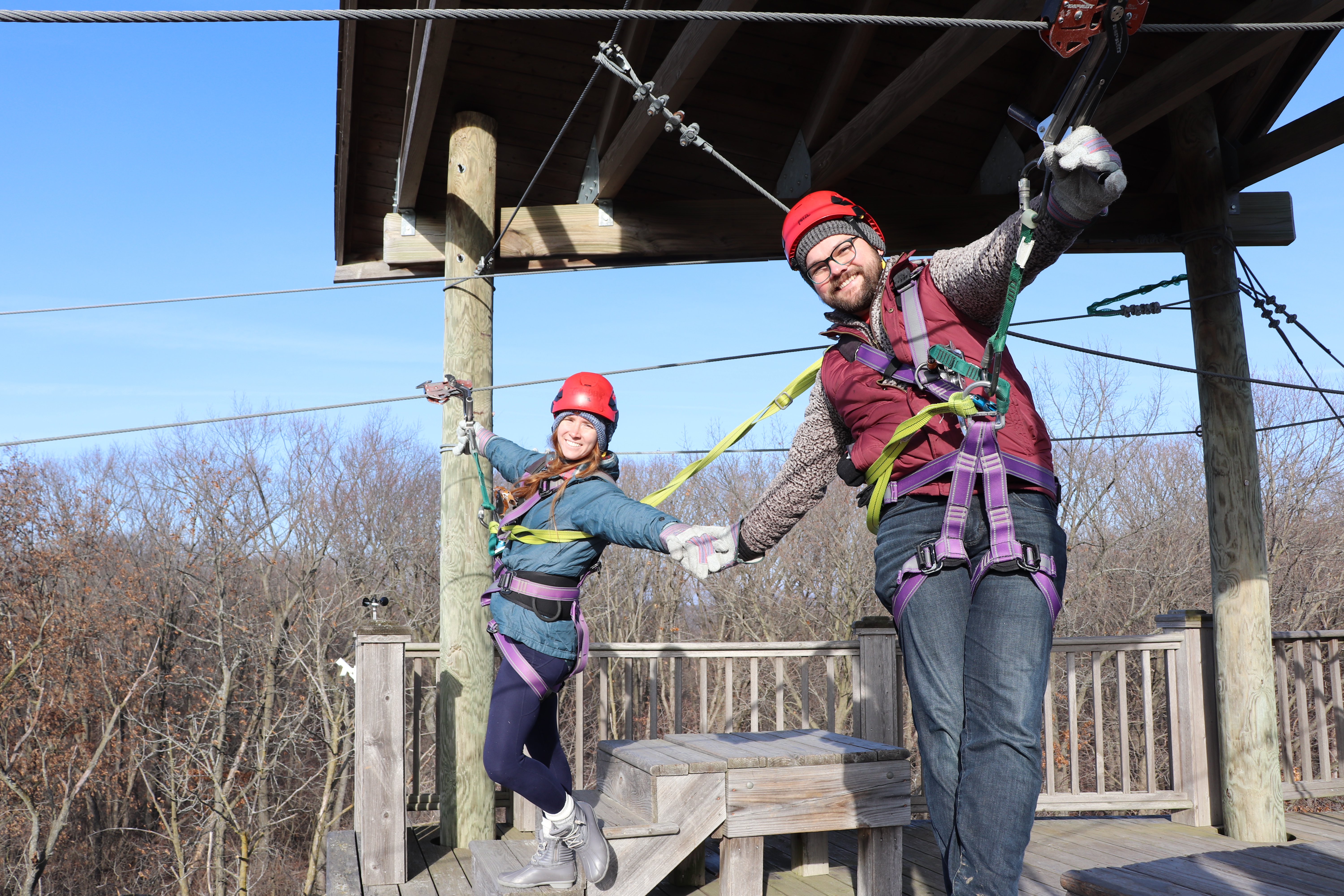zipline lake geneva valentines date