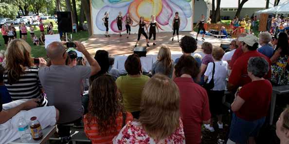 Entertainment stages are another free attraction at the Festival of the Arts each year.