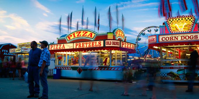 Each year the Jefferson County Fair is home to around 30 food vendors with a variety of yummy treats! Funnel cakes, lobster rolls, cream puffs, sno cones, cotton candy, kettle corn, pizza, steak sandwiches, corn on the cob, fresh squeezed lemonade, and the list goes on. There is something for everyone!