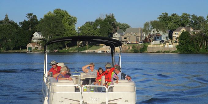 Pontoon Rides of the lake are a hit during Lake Days.
