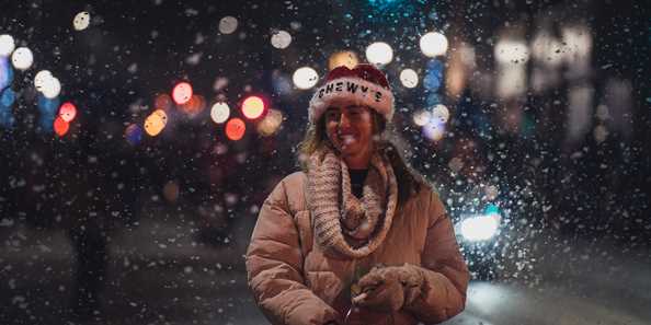 Woman smiling in Lakeshore Holiday Parade