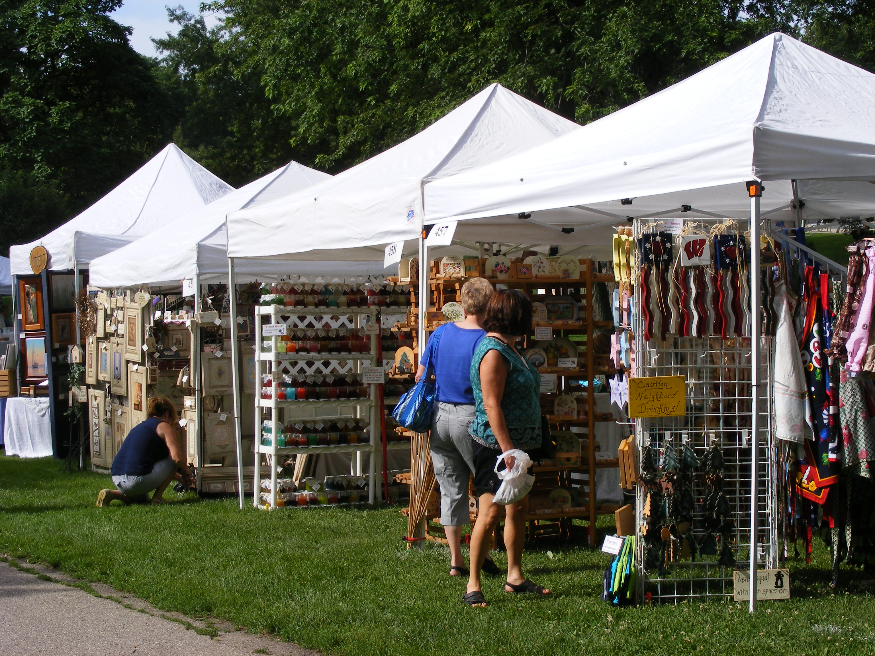 Crafts for every taste are available at the Art in the Park Craft Fair