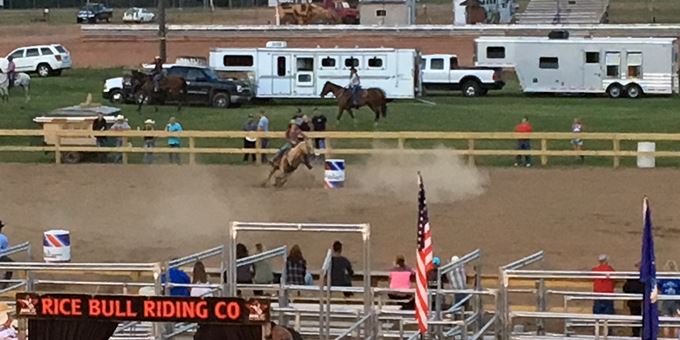 Competing in barrel racing at the 2017 Northwood Triple Challenge