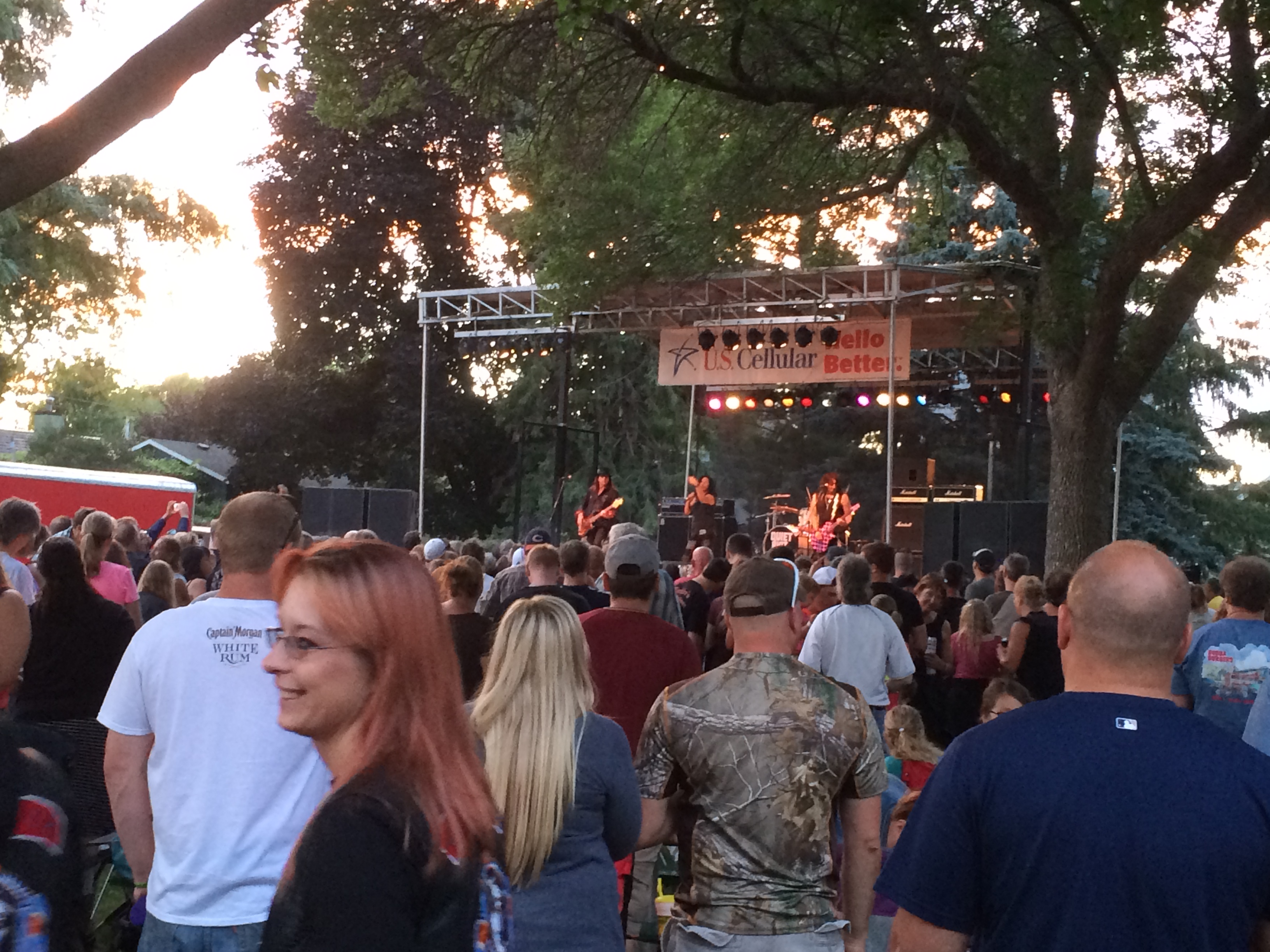 The weather cooperated and huge crowds filled the grounds for the bands.