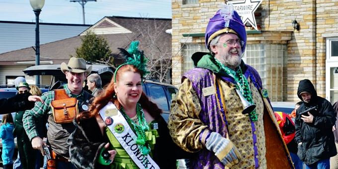 St. Paul Winter Carnival&#39;s Klondike Kate attends the Siren St. Pat&#39;s Parade.