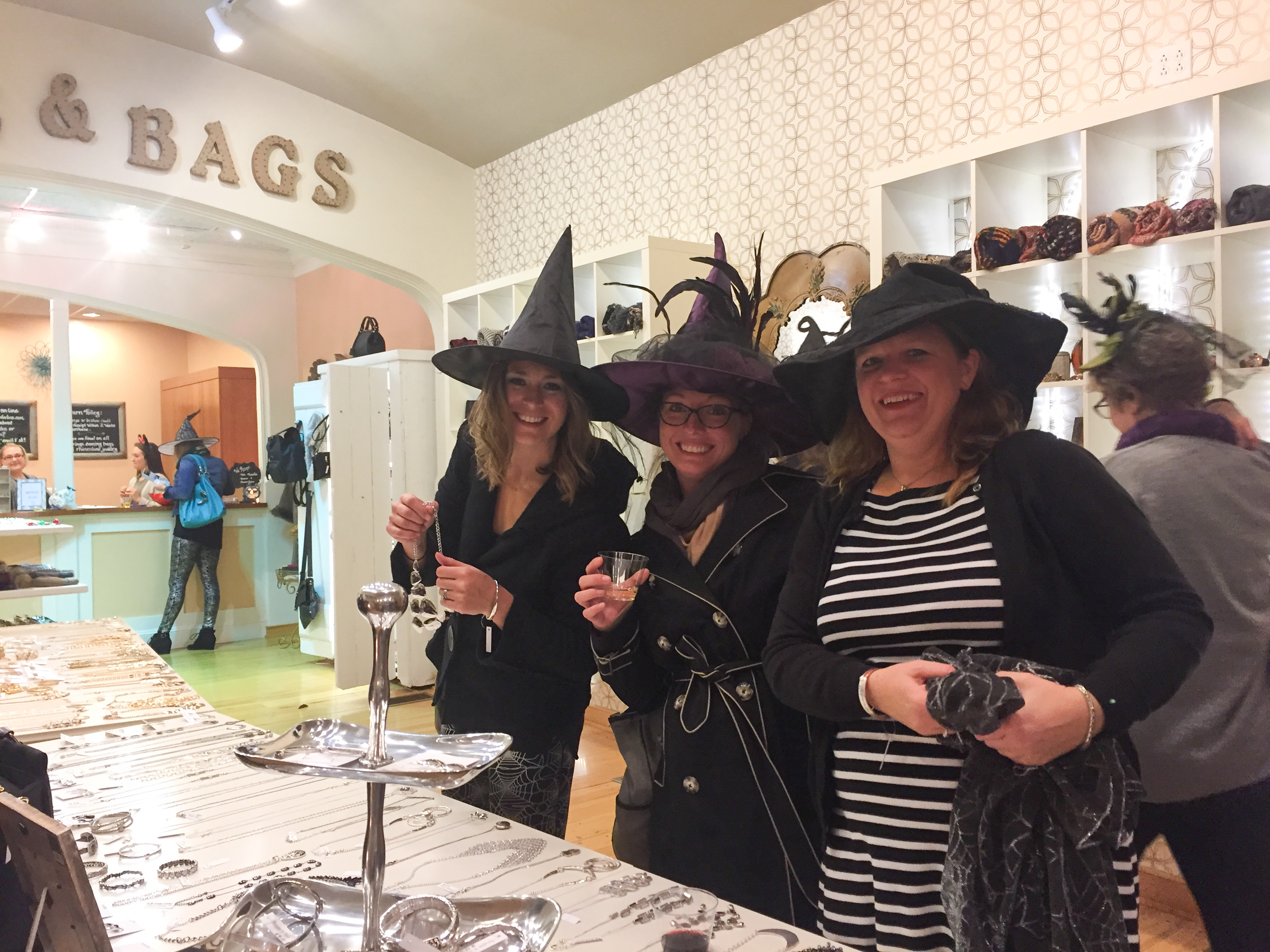 A group of ladies out shopping and having fun!