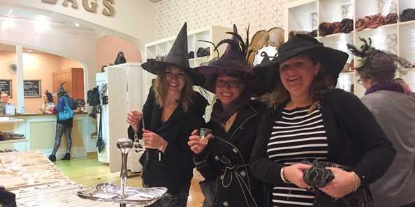 A group of ladies out shopping and having fun!