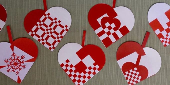 Scandinavian Woven Paper Heart Baskets, taught by Becky Rehl
