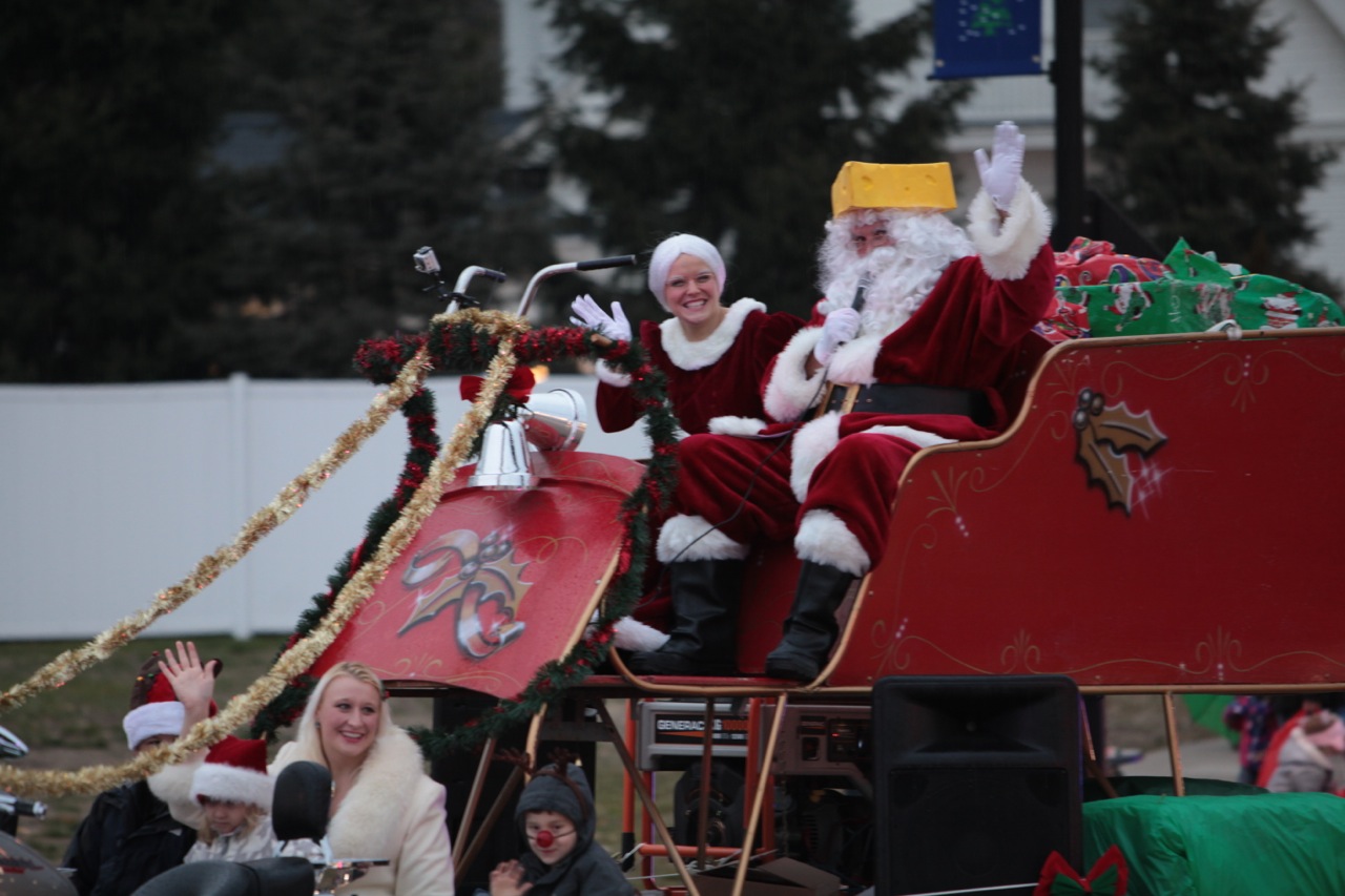 Of course Santa's a cheesehead! Catch the jolly old man during Oconomowoc's Christmas parade.