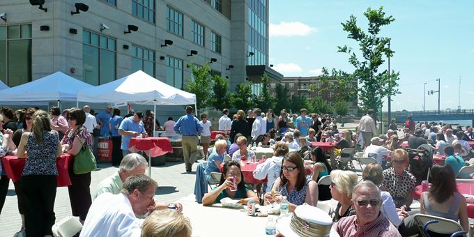 Enjoy lunch at Dine on the Deck, Wednesdays on the CityDeck in downtown Green Bay.