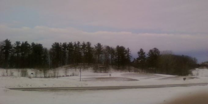 Seven Lakes Golf Course winter view.