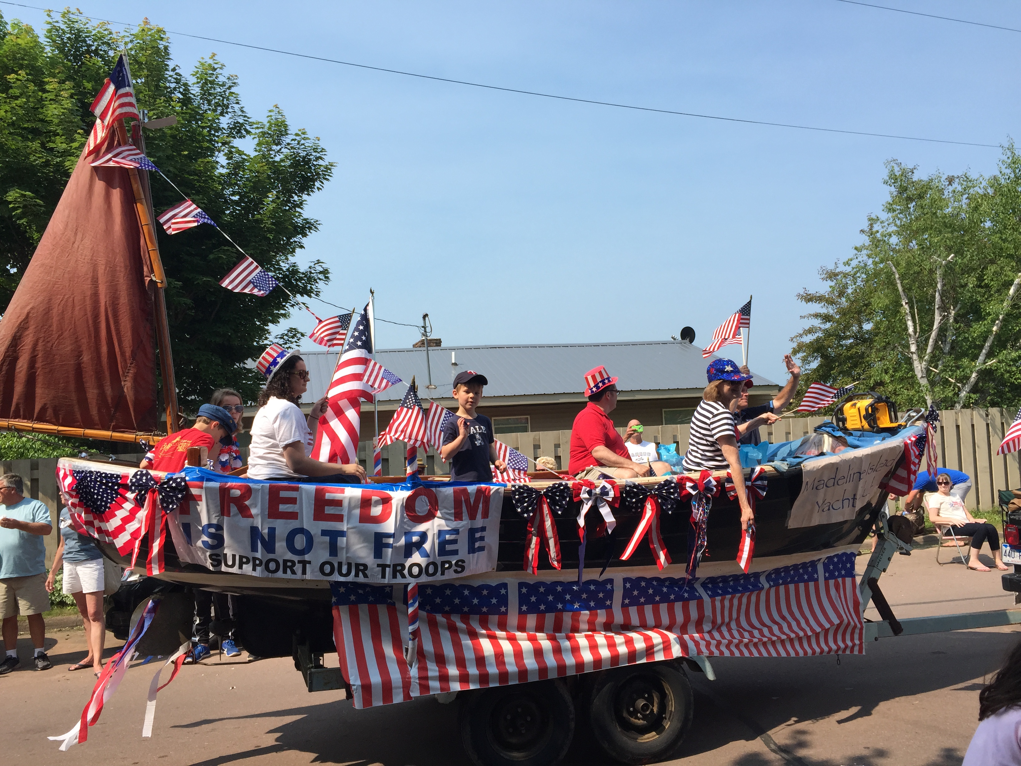 The 4th of July parade on Madeline Island is full of hometown floats sure to make you smile and want join in the fun!