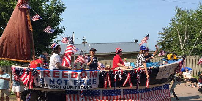 The 4th of July parade on Madeline Island is full of hometown floats sure to make you smile and want join in the fun!