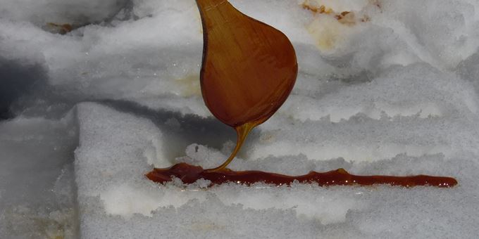 Try making delicious maple taffy on the snow!