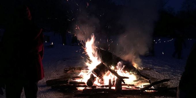The bonfire roars all night long- who doesn&#39;t love to warm their feet by a large fire?