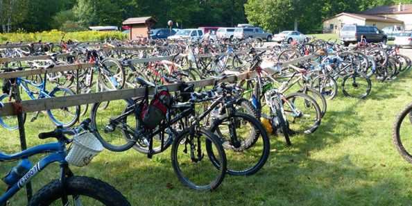 A &quot;sea&quot; of bike waiting for their turn!