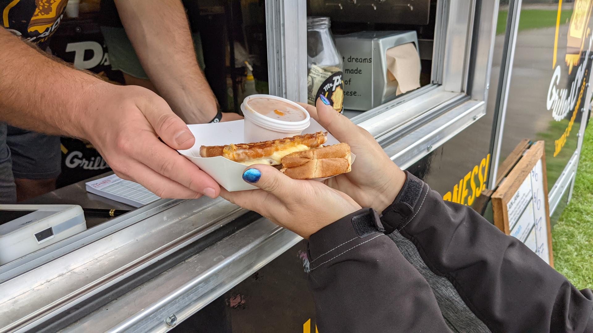 Mr. P's Grilled Cheese just one of many traveling food trucks at this event