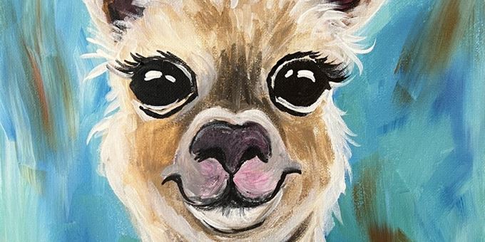 Paint this adorable alpaca!