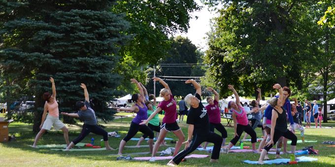 Yoga classes, butts &amp; guts classes, and much more held at the annual Crazy Daze event in Gillett Park!