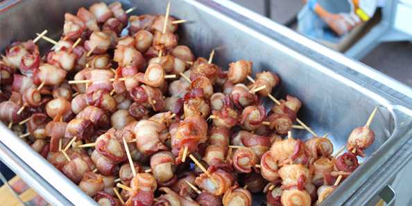 Bacon Wrapped Water Chestnuts from Dickens Grill &amp; Spirits