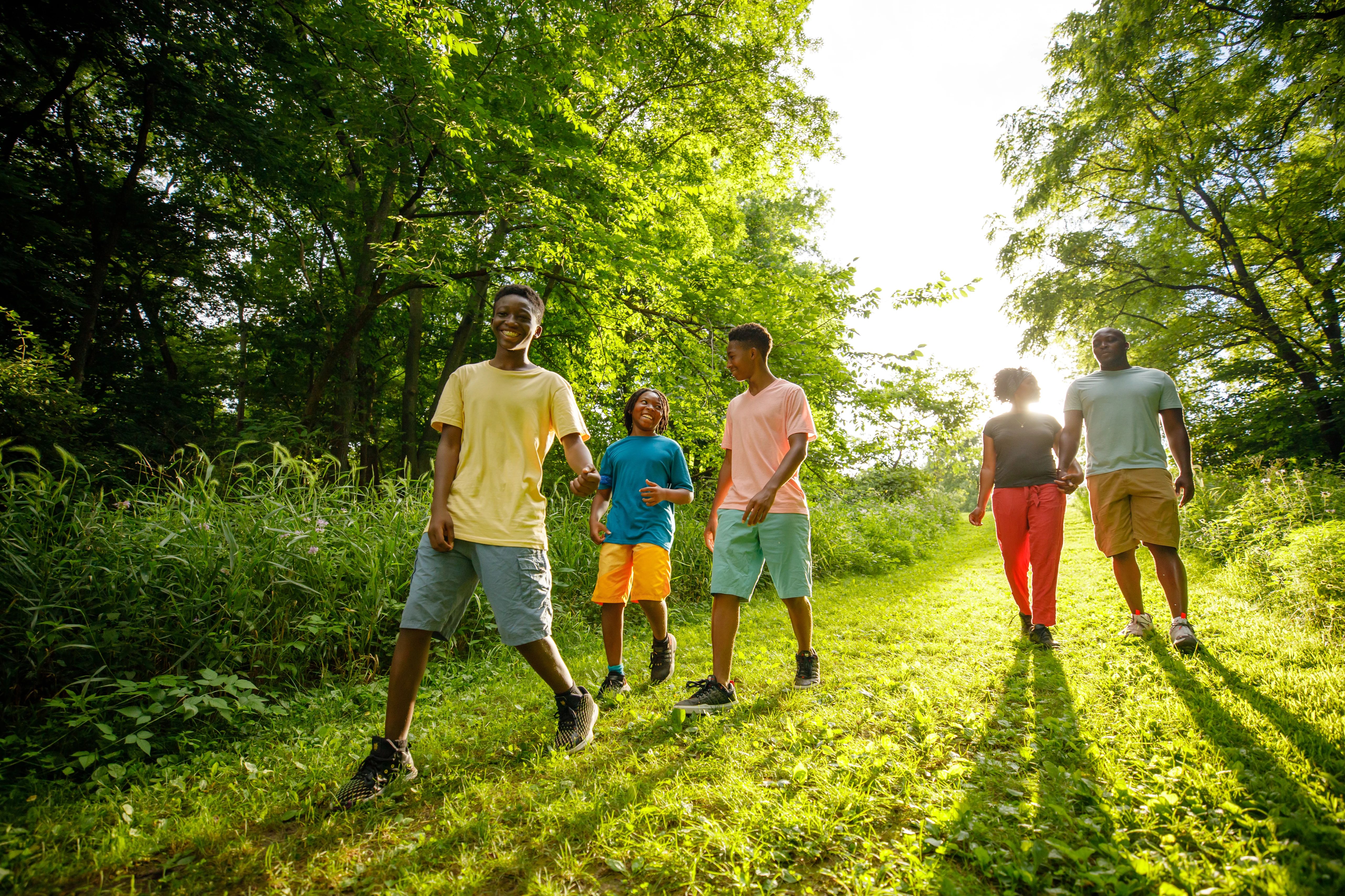 Family Hiking at Lake Kegonsa State Park