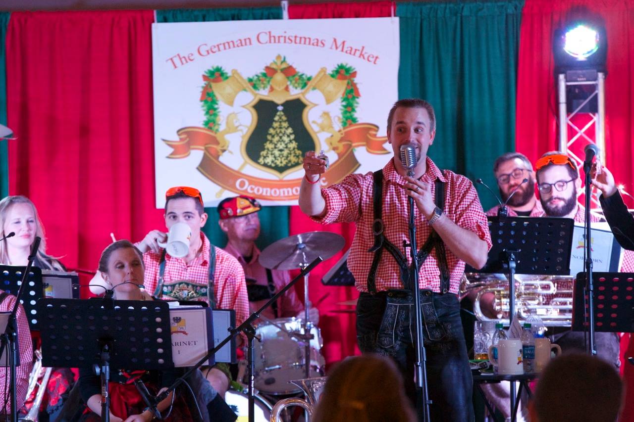 Strike up the band! Live music plays through the weekend at Oconomowoc's German Christmas Market including some of the area's most popular polka bands.