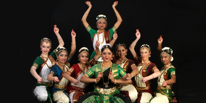 Bharat Natyam dance performers of Ganesan Dance Company.