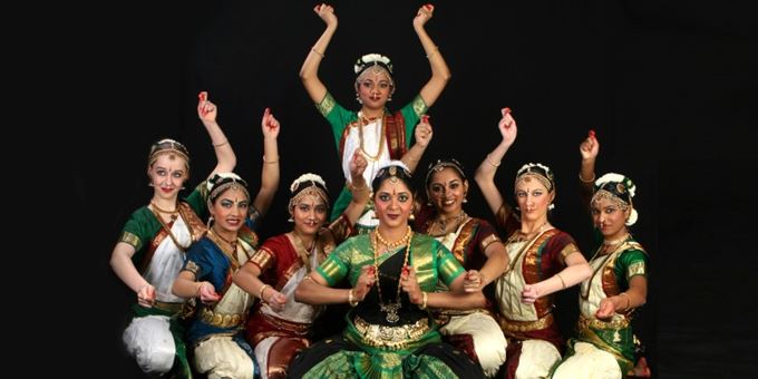 Bharat Natyam dance performers of Ganesan Dance Company.