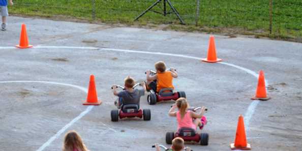 Big Wheel Races held at the annual Hug-a-Pig Competition
