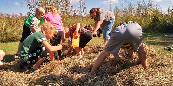 The &#39;Coin in the Haystack&#39; game is always a favorite for the kids!