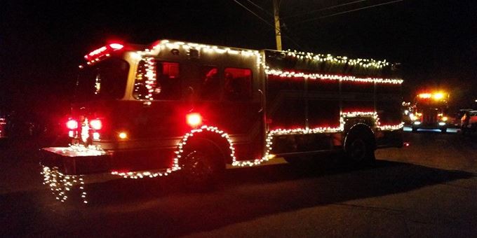 Fire Trucks with lots of lights!