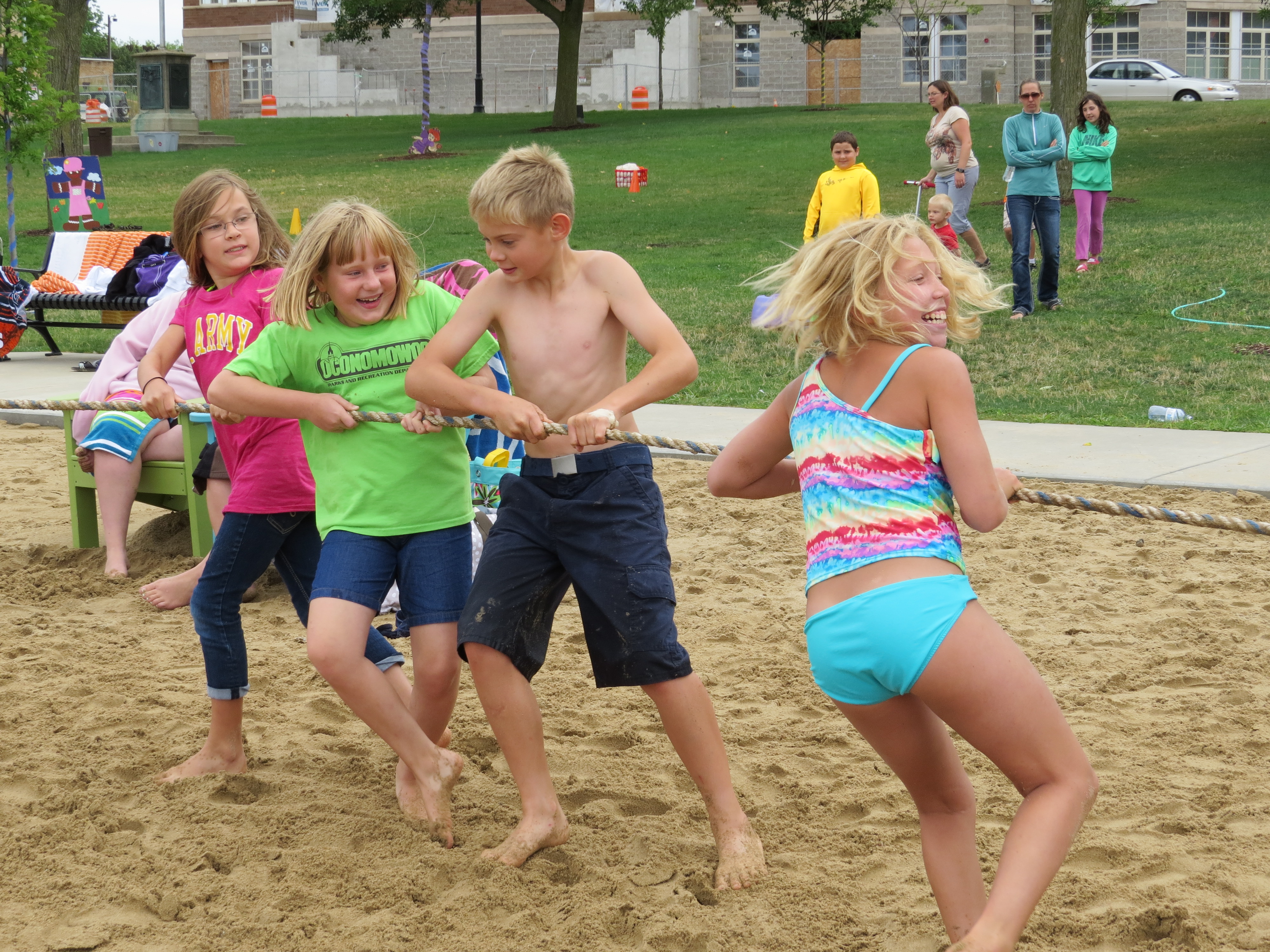 Tug-o-war at Kids Day.