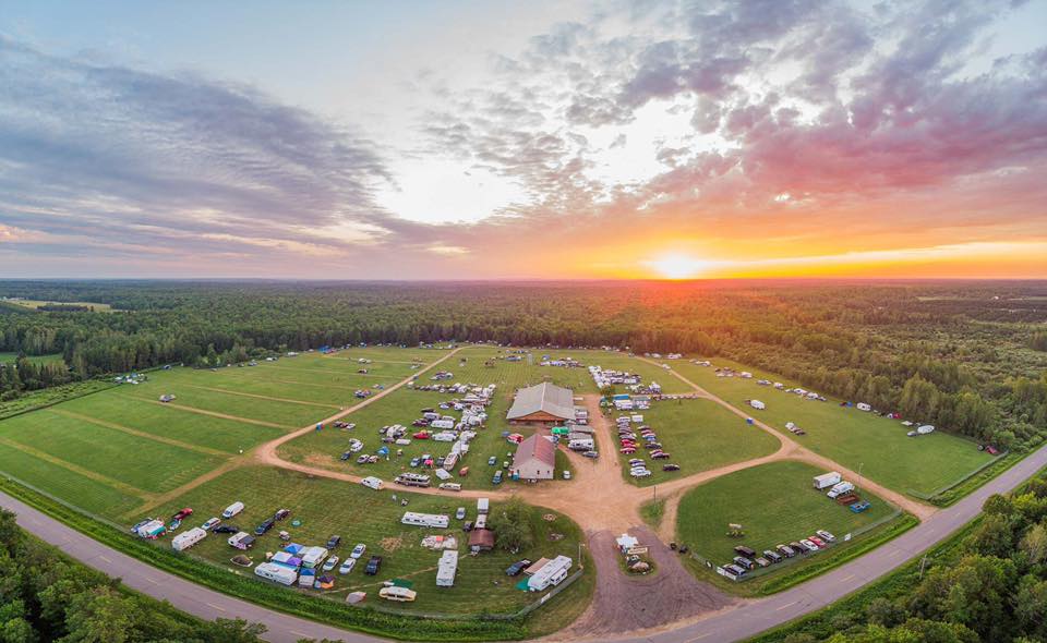 Aerial view of MC Festival Grounds in Gleason, the home of MC Fest.