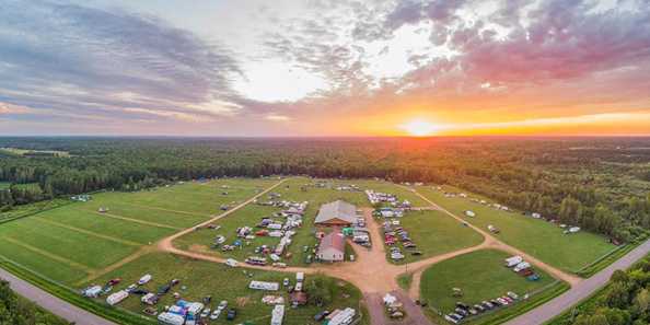 Aerial view of MC Festival Grounds in Gleason, the home of MC Fest.