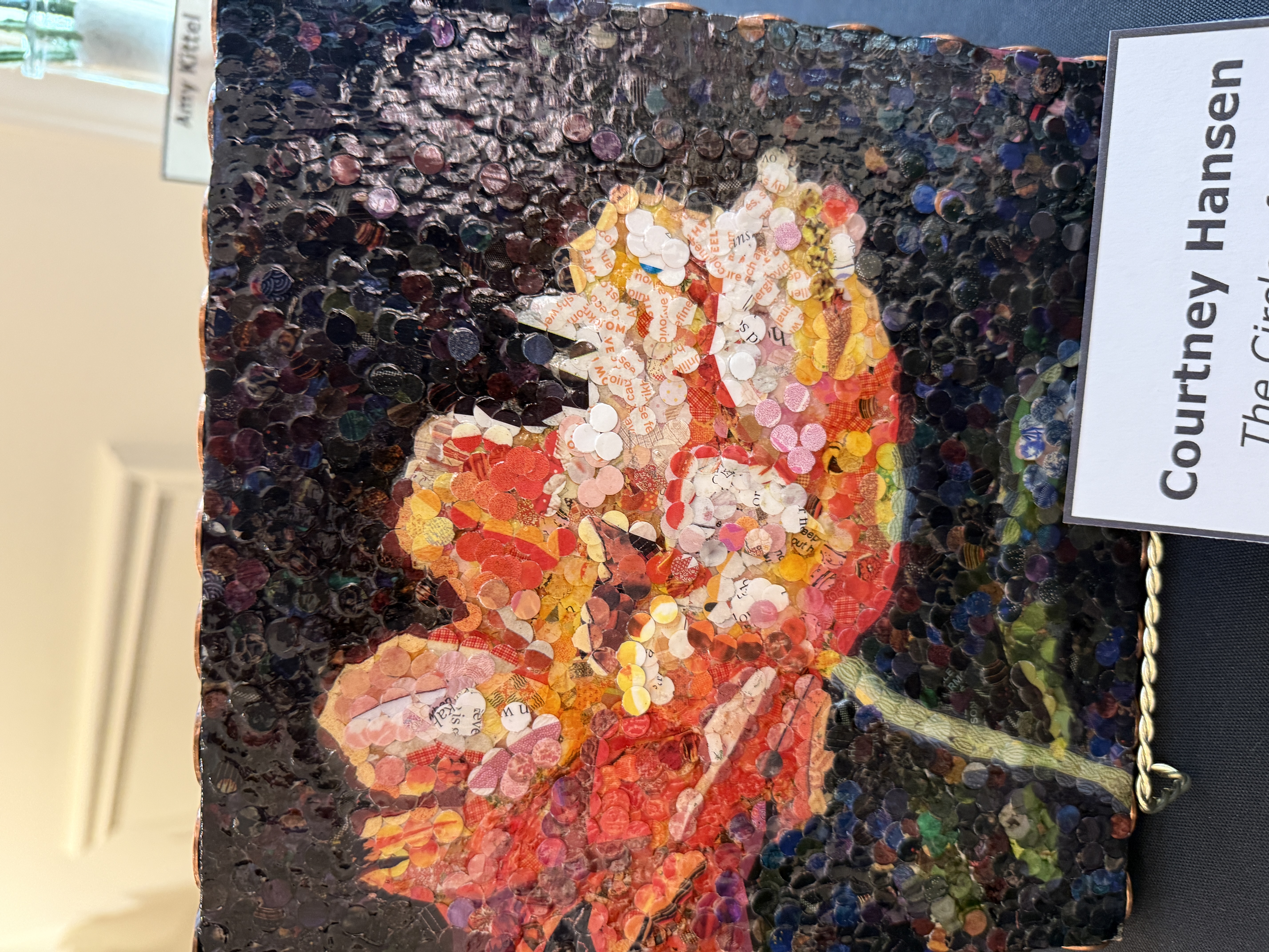 Peony Art made with hole punches.