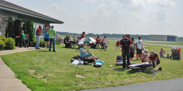 Spectators at the Price County Airport